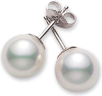 Mikimoto pearl deals cluster earrings