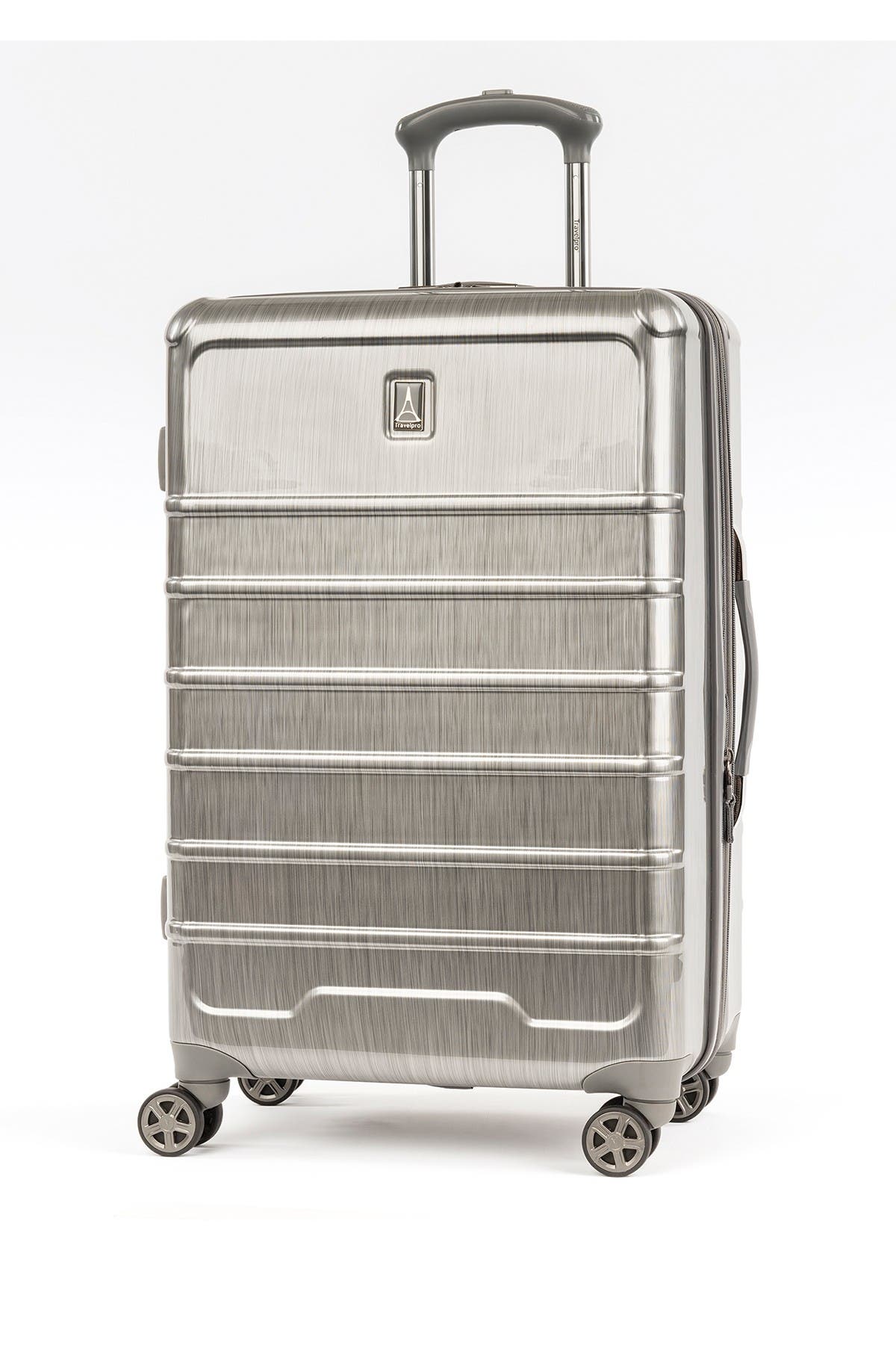 metallic carry on luggage