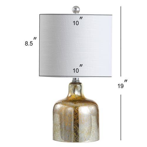 Jonathan Y Gemma Glass Bell Led Table Lamp In Gold