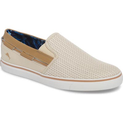 Tommy Bahama Exodus Mesh Slip-On Sneaker, Beige