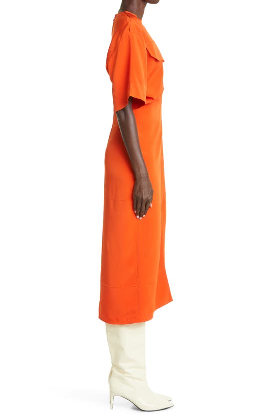 VICTORIA BECKHAM UTILITY DETAIL CADY MIDI DRESS