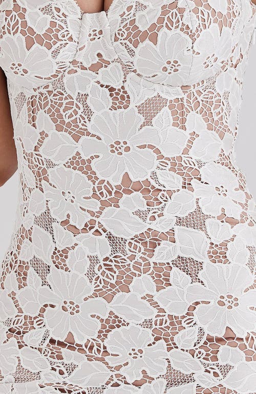 Shop House Of Cb Pearl Floral Lace Gown In White