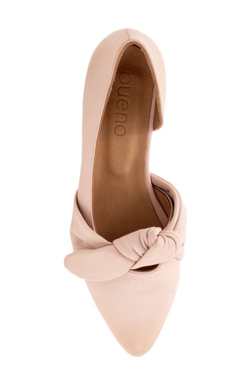 Shop Bueno Ivory Half D'orsay Pointed Toe Flat In Pale Pink