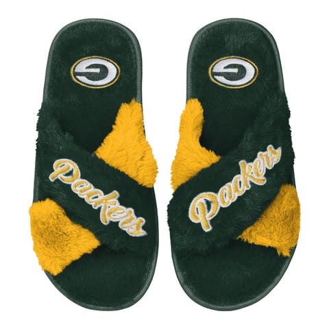 Women's Green Bay Packers Cuce Nude Slip-On Sandals