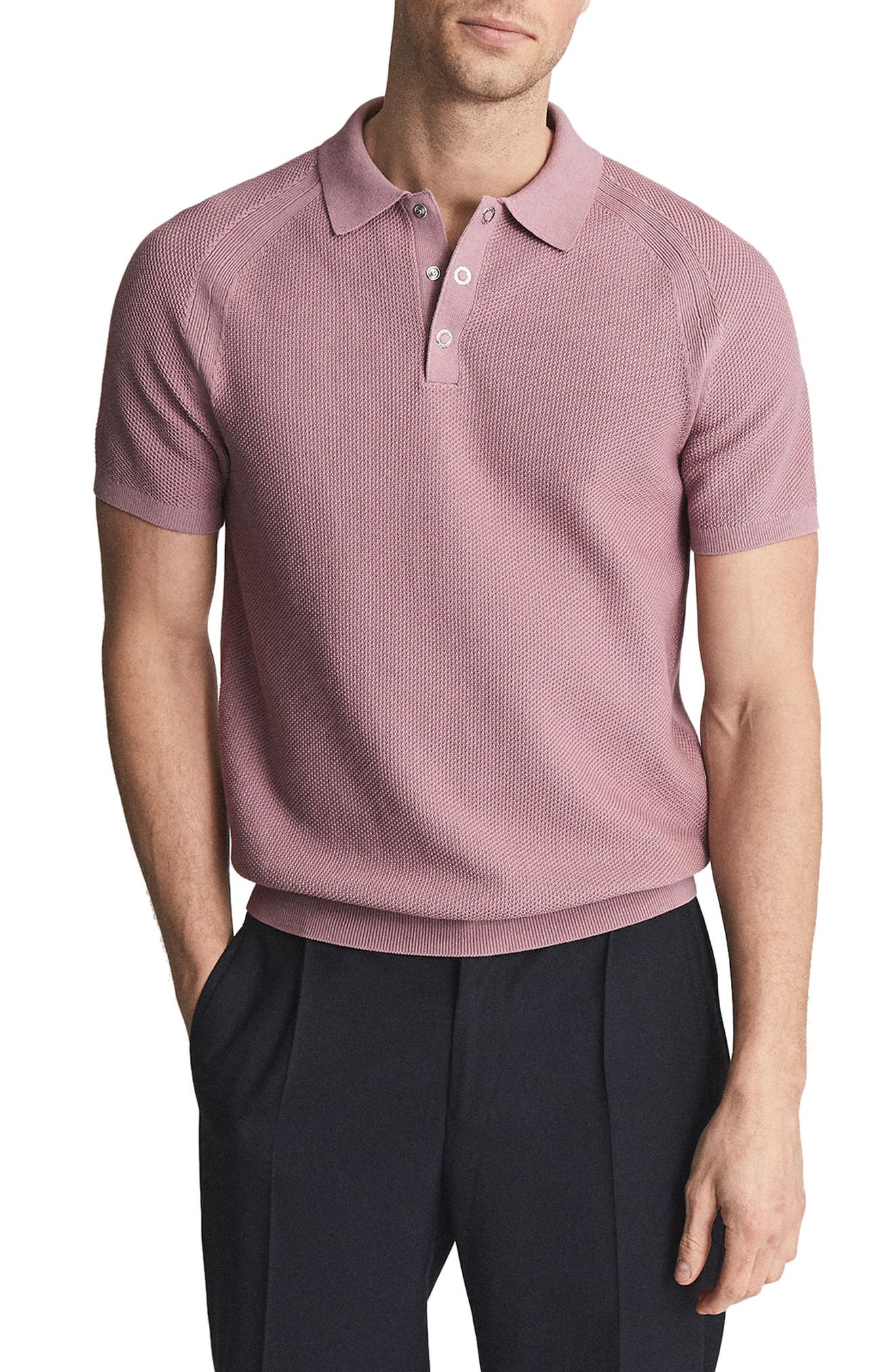 pink polo shirt mens