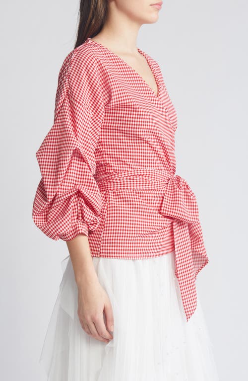 NIKKI LUND NIKKI LUND ANNA TIE WAIST WRAP TOP 