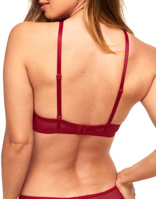 Shop Adore Me Emmeline Unlined Plunge Bra In Dark Red