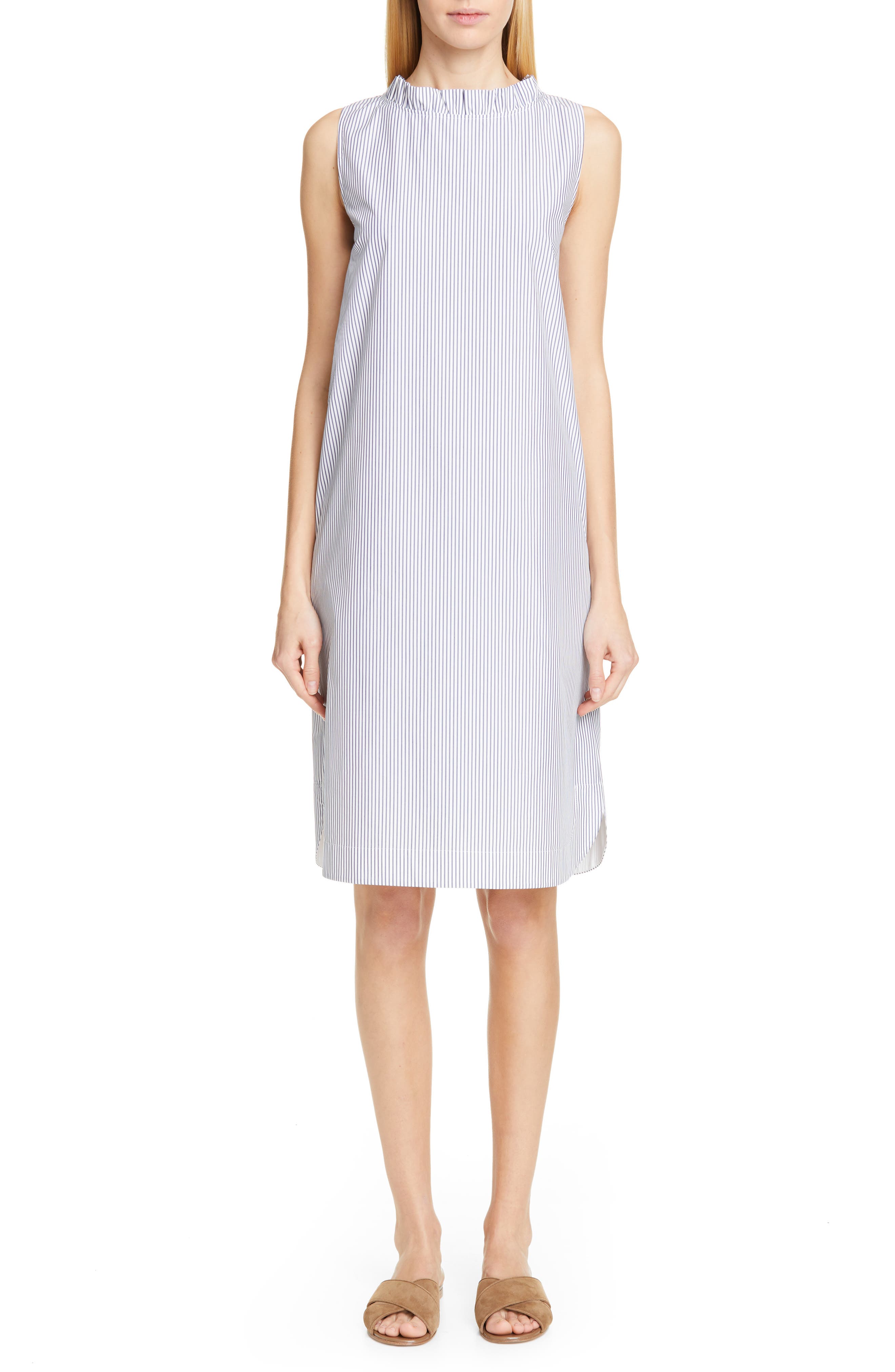 Lafayette 148 New York Yvette Stripe Convertible Shift Dress, Blue
