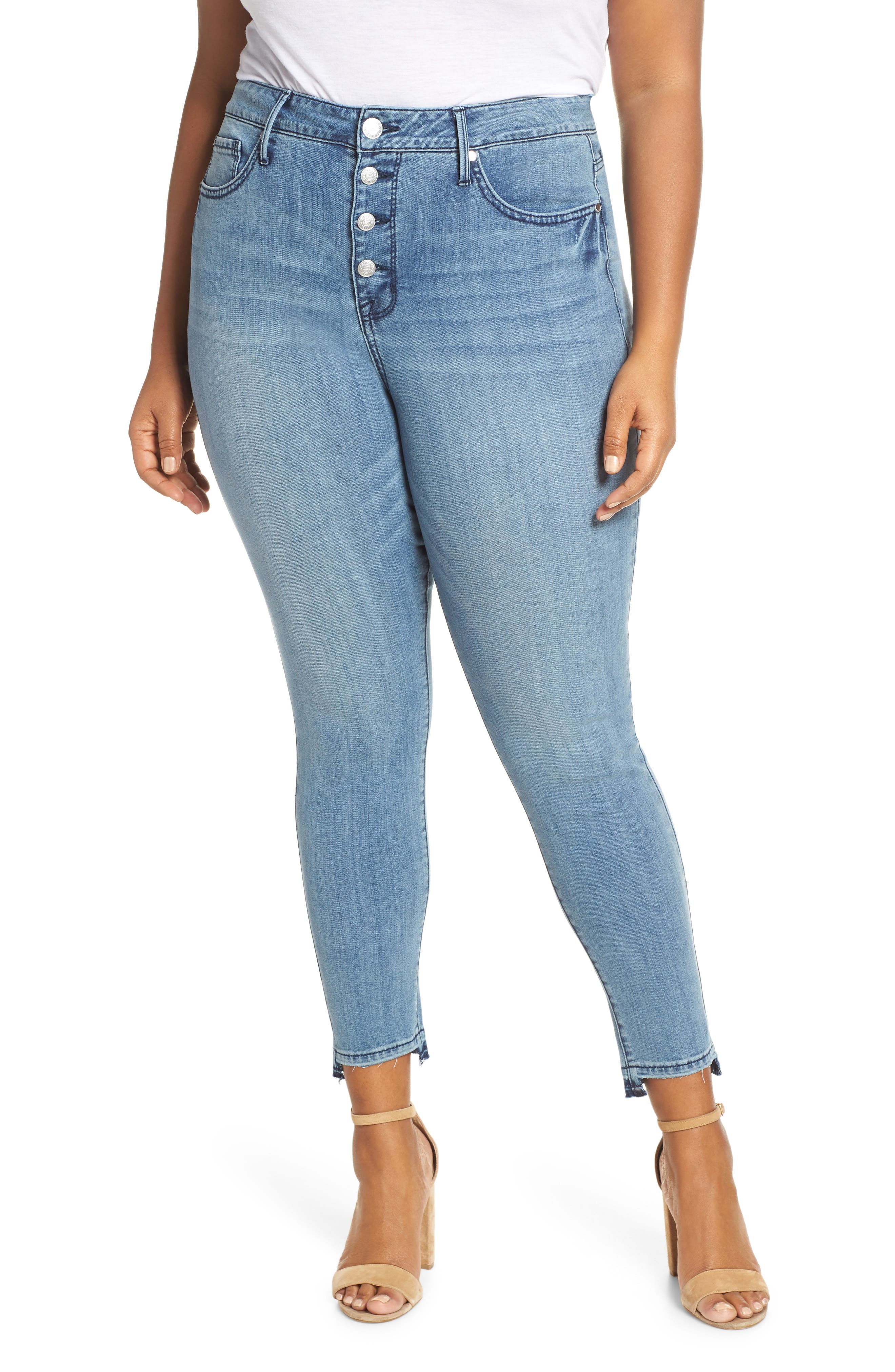 UPC 849333048453 product image for Plus Size Women's Seven7 High Rise Skinny Jeans, Size 22W - Blue | upcitemdb.com