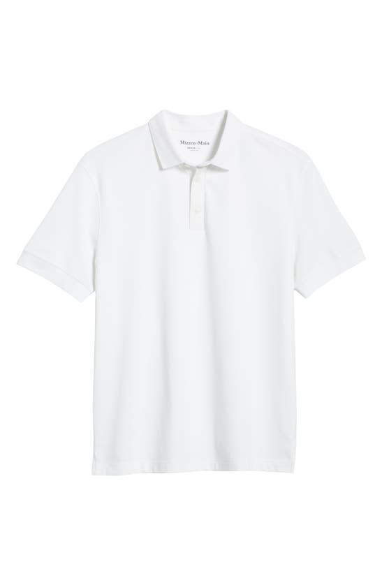 Mizzen + Main Kent Solid Performance Polo In White