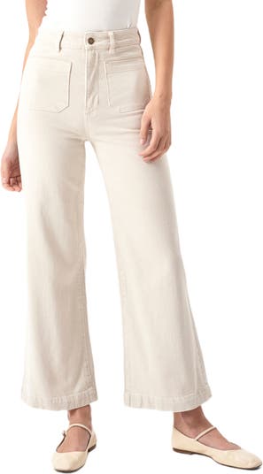 Rolla's Sailor Wide Leg Jeans in Off White