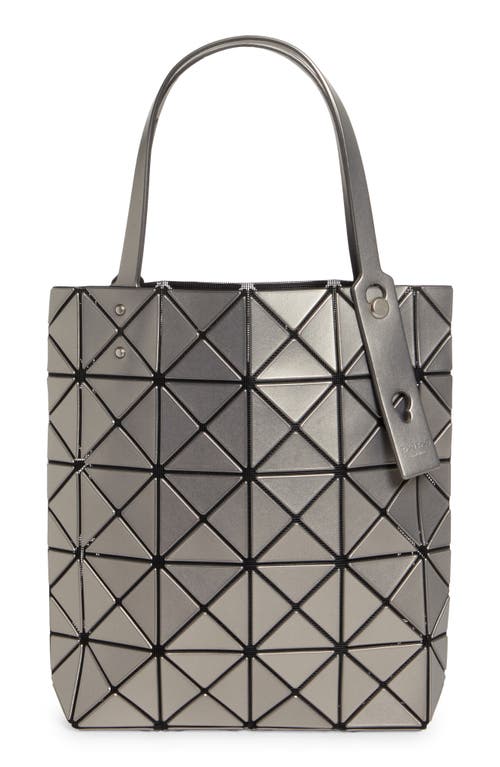 Small Lucent Boxy Tote Bag in Silver