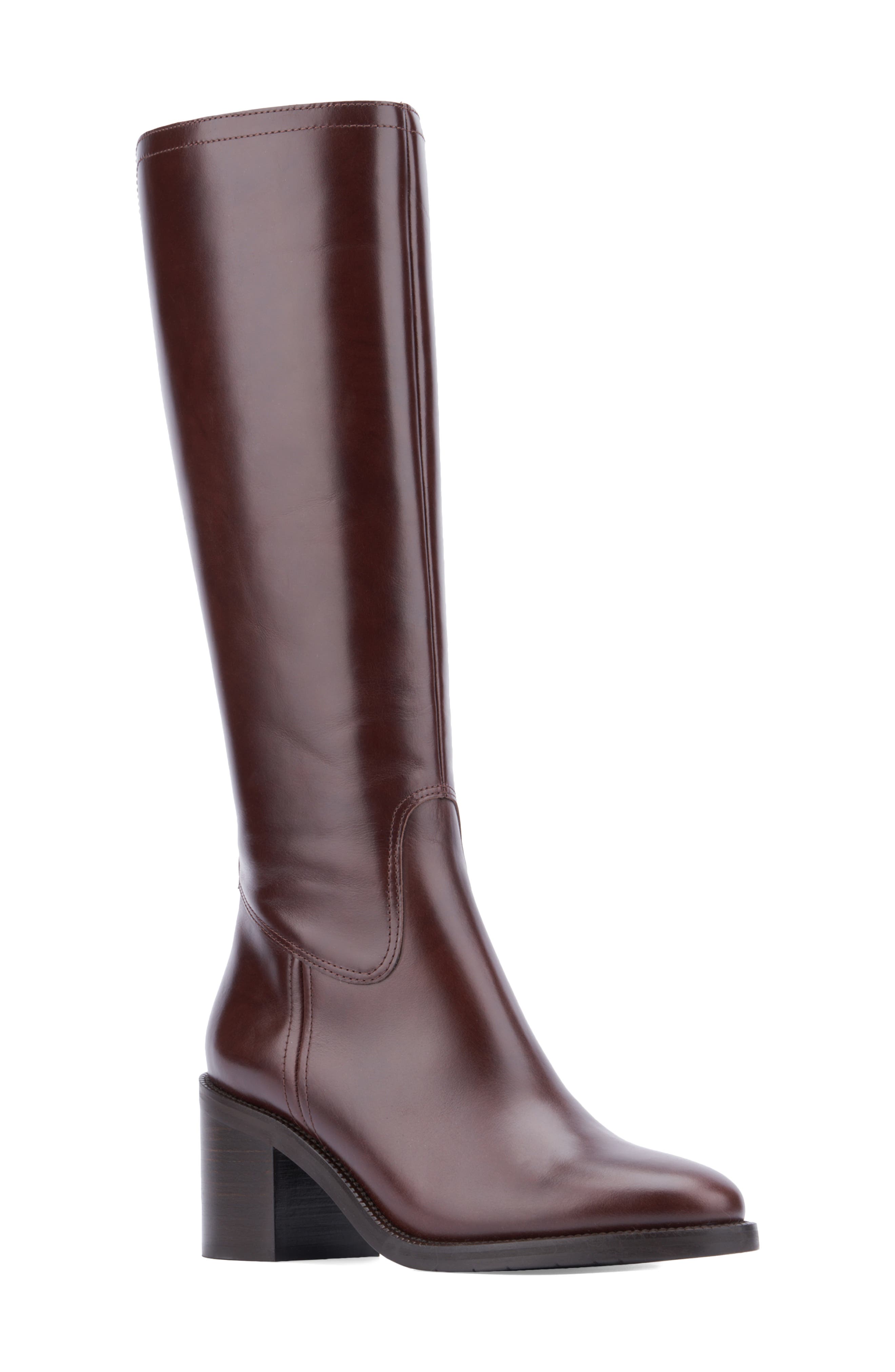 Aquatalia Josephina Knee High Boot in Chocolate Smart Closet