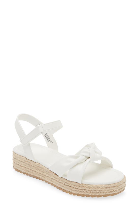 Shop Nordstrom Kids' Bren Espadrille Wedge Sandal In White