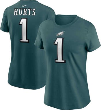 Nike Women's Nike Jalen Hurts Midnight Green Philadelphia Eagles Player Name  & Number T-Shirt