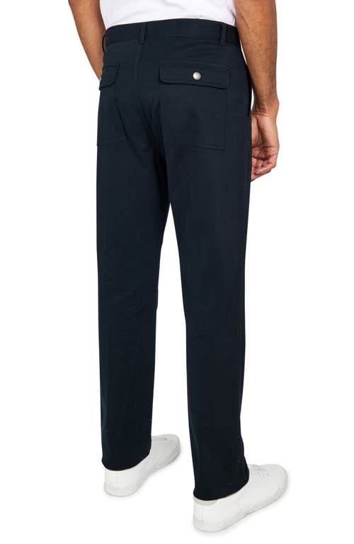 Brooklyn Brigade Solid Cotton Stretch Utility Pants In Black