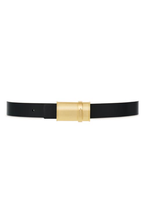 Shop Ferragamo Donna Reversible Leather Belt In Black Tones