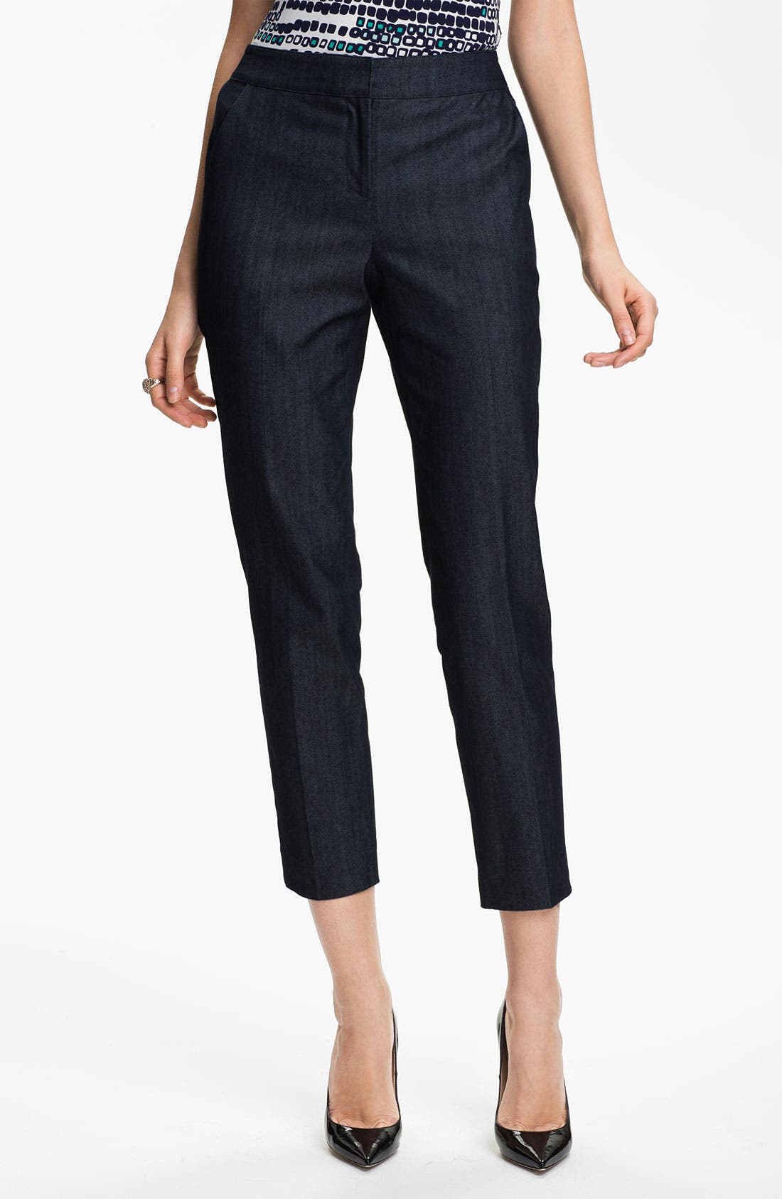 lightweight denim capris