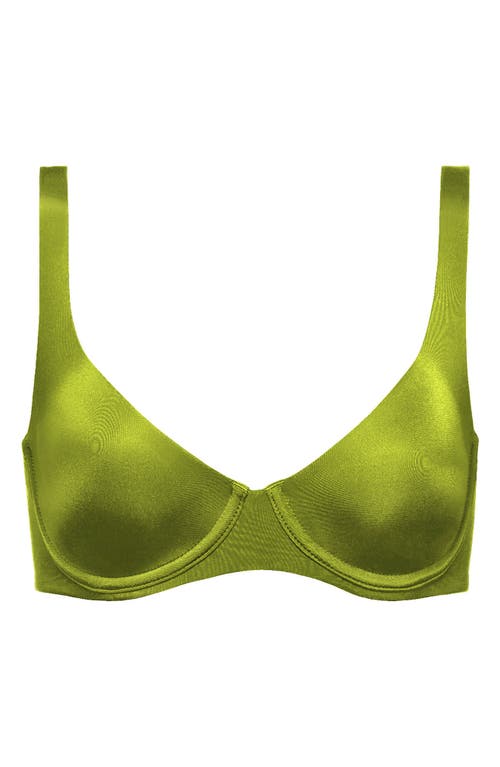 Shop Cuup The Scoop Underwire Microfiber Bra In Leaf