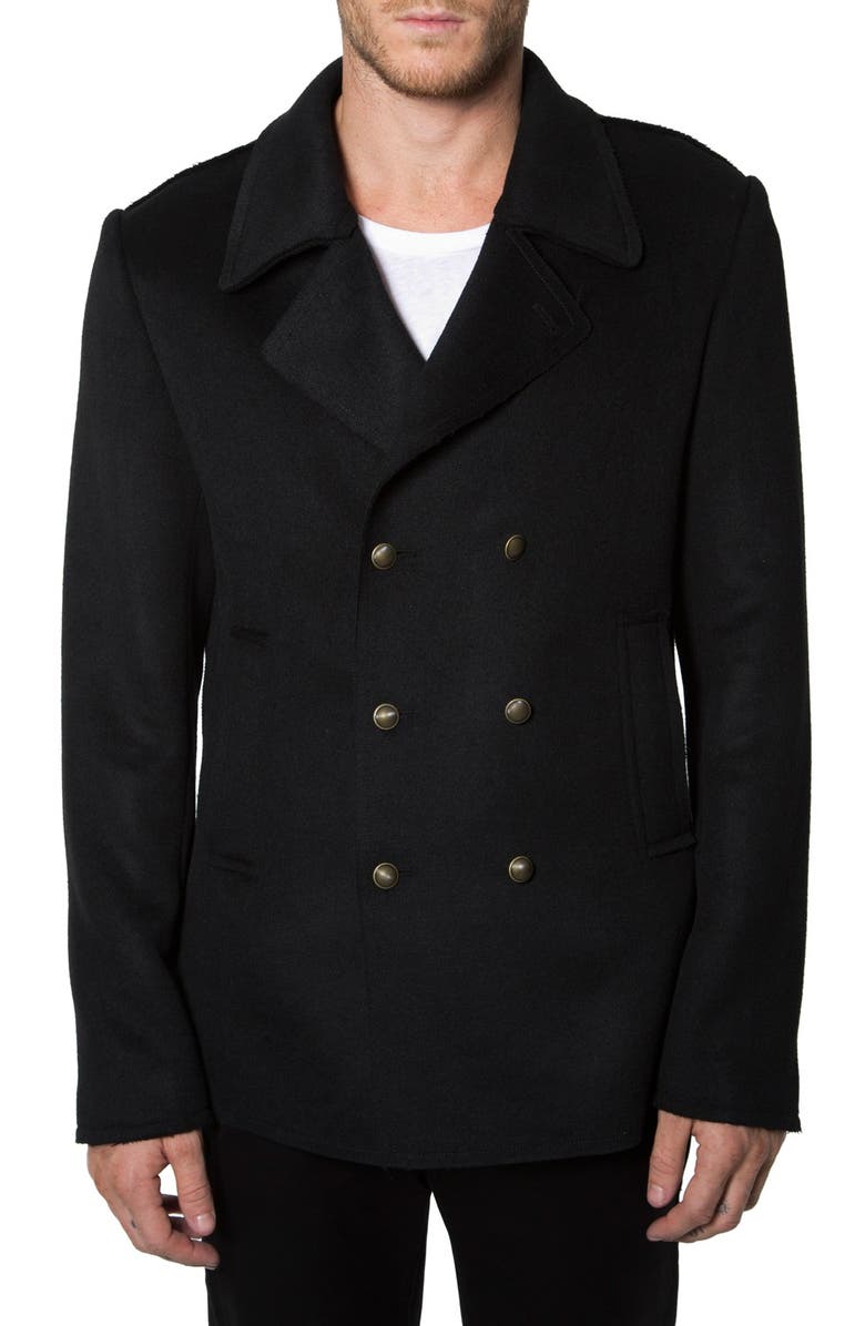 7 Diamonds 'New York' Deconstructed Double Breasted Peacoat | Nordstrom