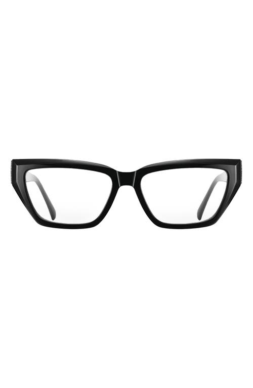 Fifth & Ninth Maya 53mm Geometric Blue Light Blocking Glasses In Black