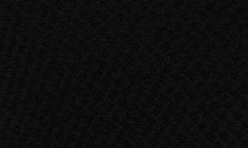 Amicale Textured Merino Wool Quarter Zip Pullover In Black