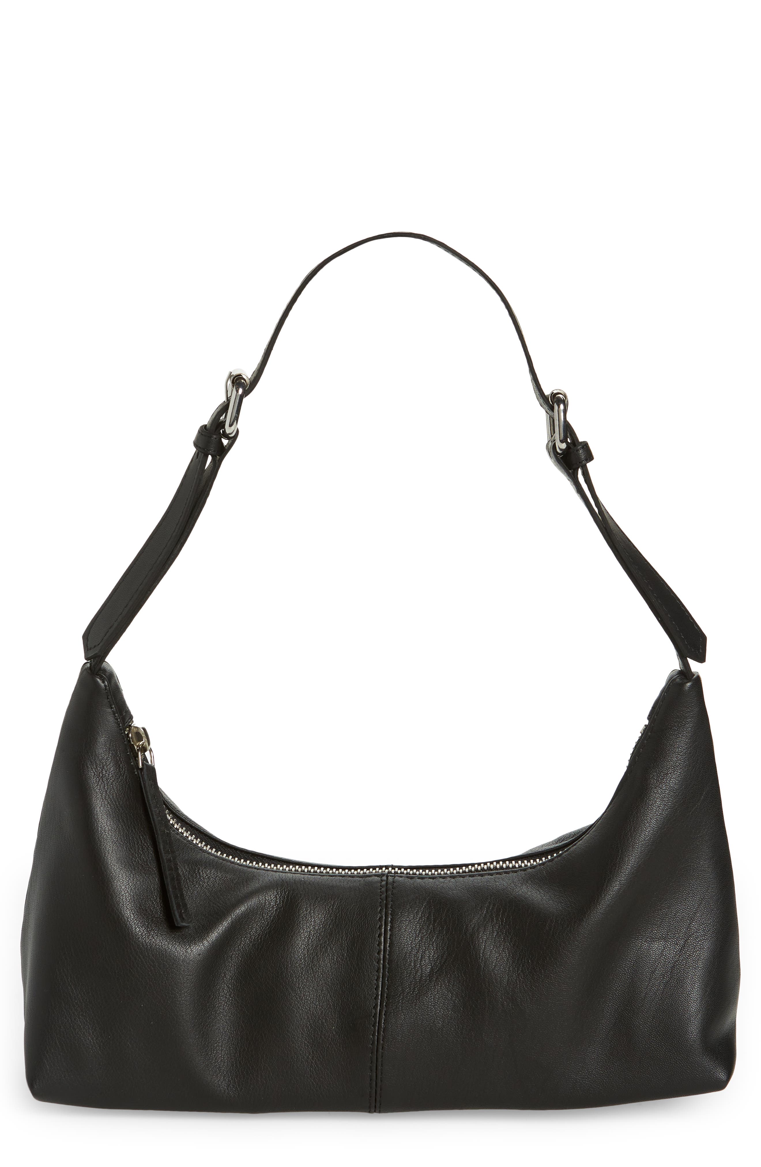 Closed Leather Shoulder Bag in Black Womens Shoulder bags Closed Shoulder bags 