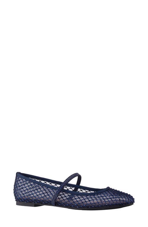 Peggy Mary Jane Flat in Navy