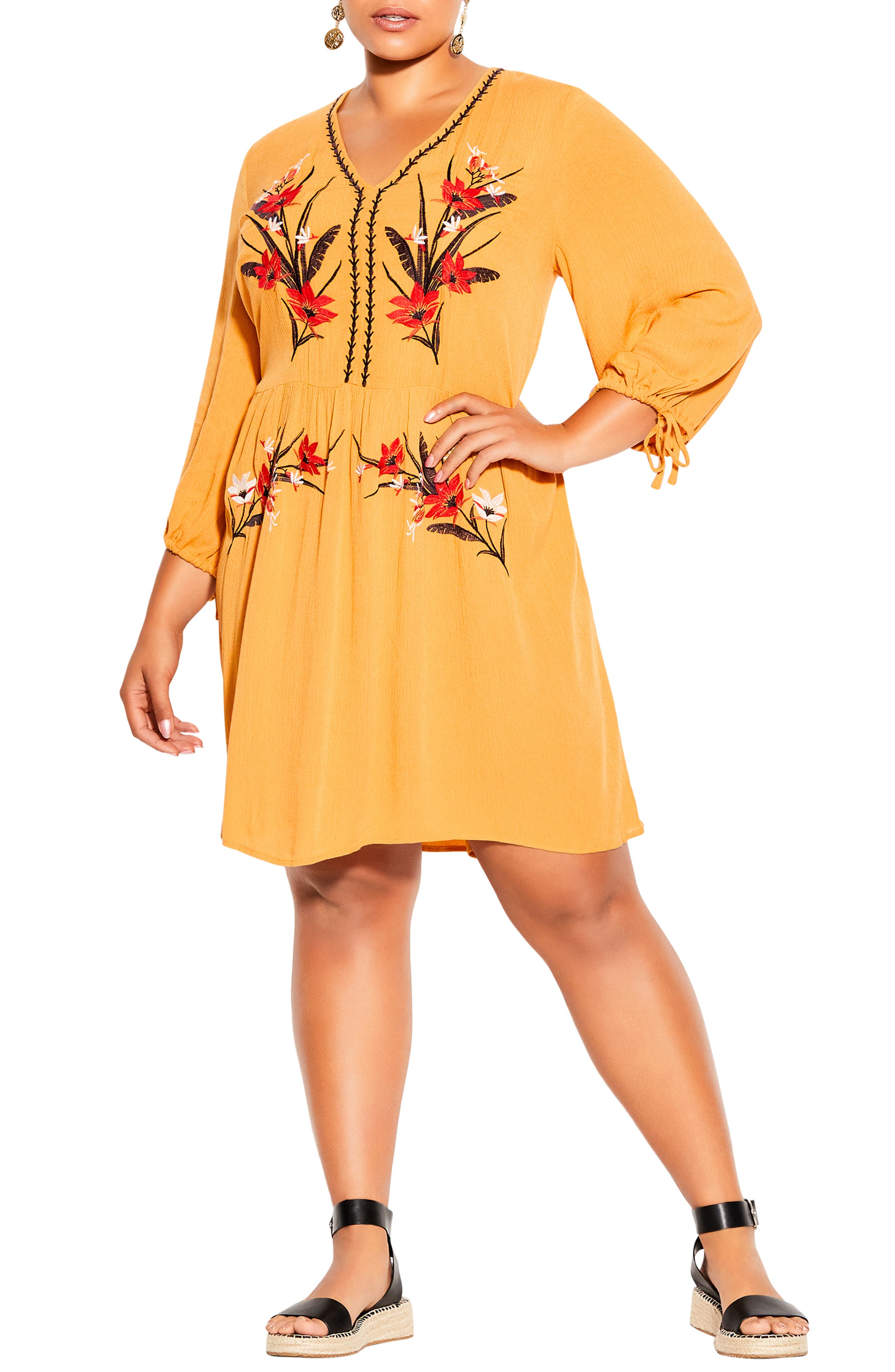 city chic long sleeve dress