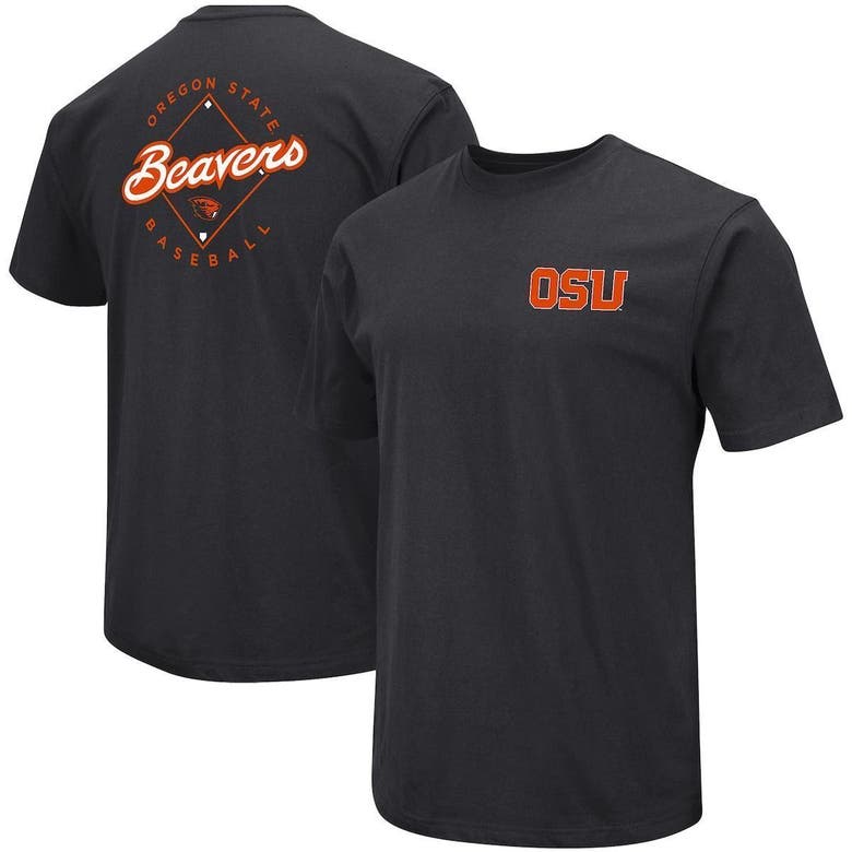 Colosseum Black Oregon State Beavers Baseball On-deck 2-hit T-shirt