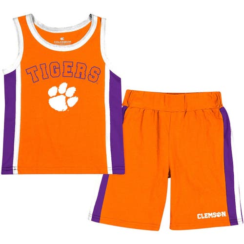 Toddler Colosseum Orange Clemson Tigers Do Right Tank Top & Shorts Set