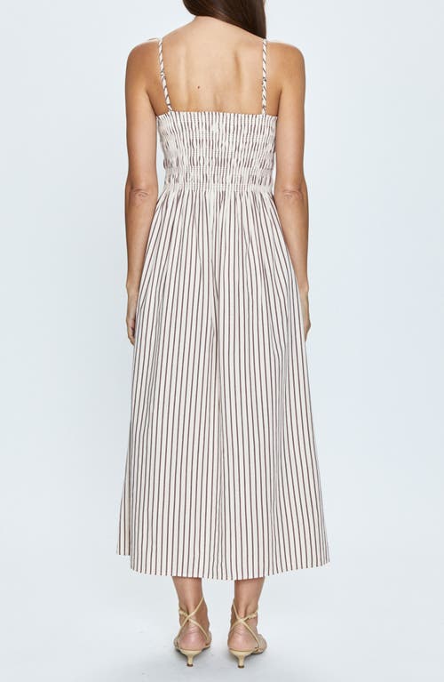 Pistola Bianca Smocked Bodice Dress In Tiramisu Stripe In Tiramisu Stripe