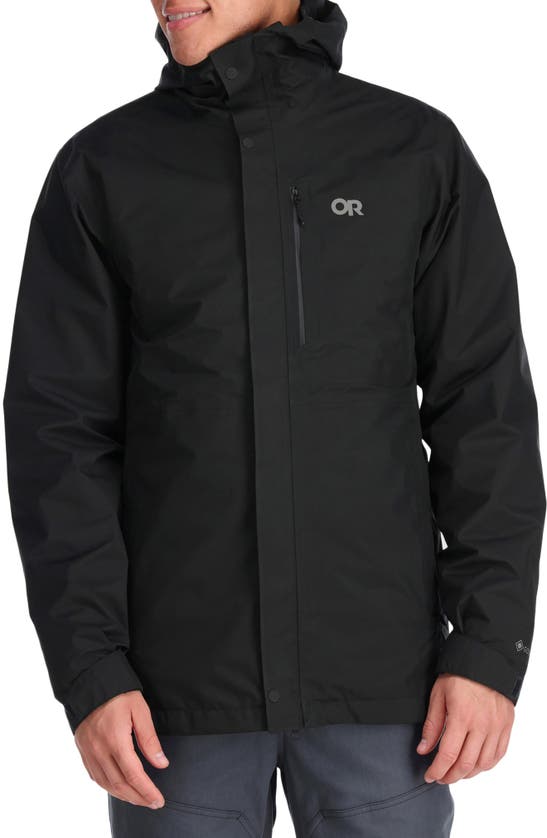 Shop Outdoor Research Foray Waterproof & Windproof 3-in-1 Parka In Black