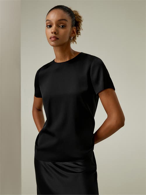 Lilysilk Basic Silk T Shirt In Black
