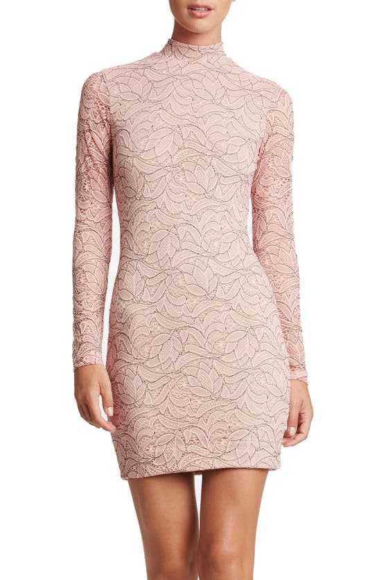 Dress The Population Penelope Lace Body-con Dress In Pink