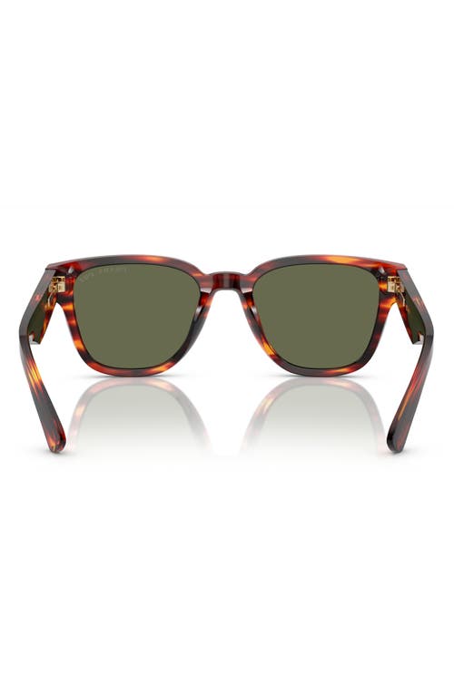 Prada 52mm Polarized Pillow Sunglasses In Havana Red