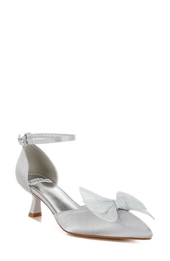 Rag & Co Shalom Bow Pump In Silver