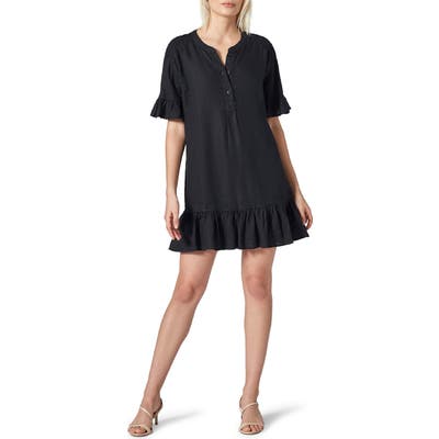 Joie Ruffle Linen Shift Minidress