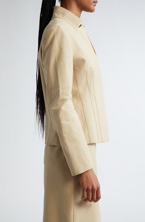 Shop Max Mara Olindo Tailored Stretch Jacket In Ecru