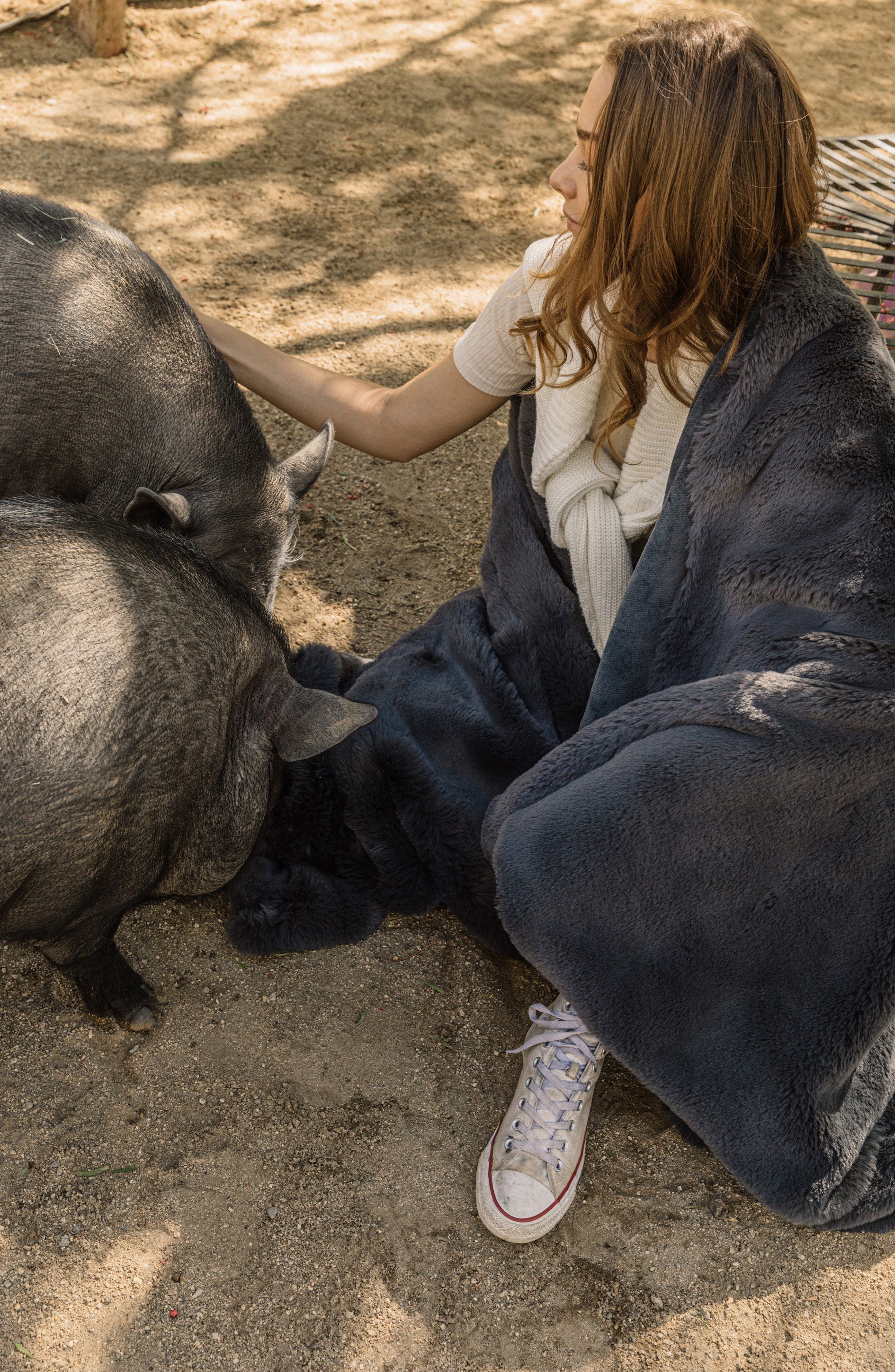 UnHide The Marshmallow 2.0 Medium Faux Fur Throw Blanket Nordstrom