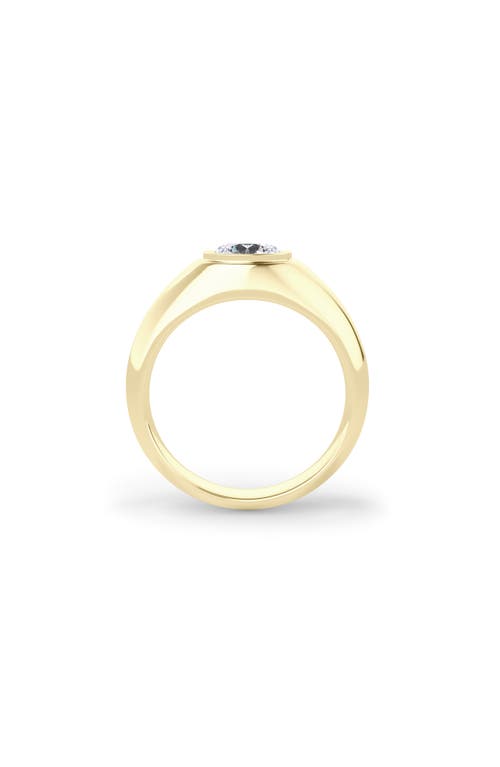 Shop Hautecarat Round Brilliant Lab Created Diamond Ring In 3.00 Ctw 18k Yellow Gold