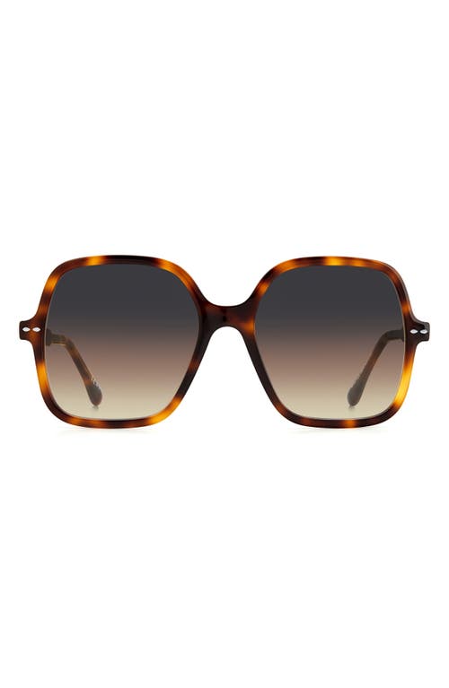 Isabel Marant Square Sunglasses In Havana/gray Brown