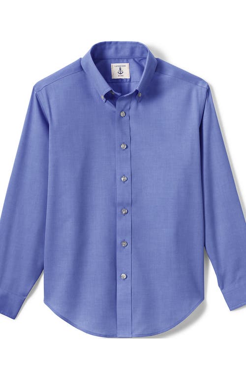 LANDS' END LANDS' END SCHOOL UNIFORM BOYS LONG SLEEVE NO IRON PINPOINT DRESS SHIRT