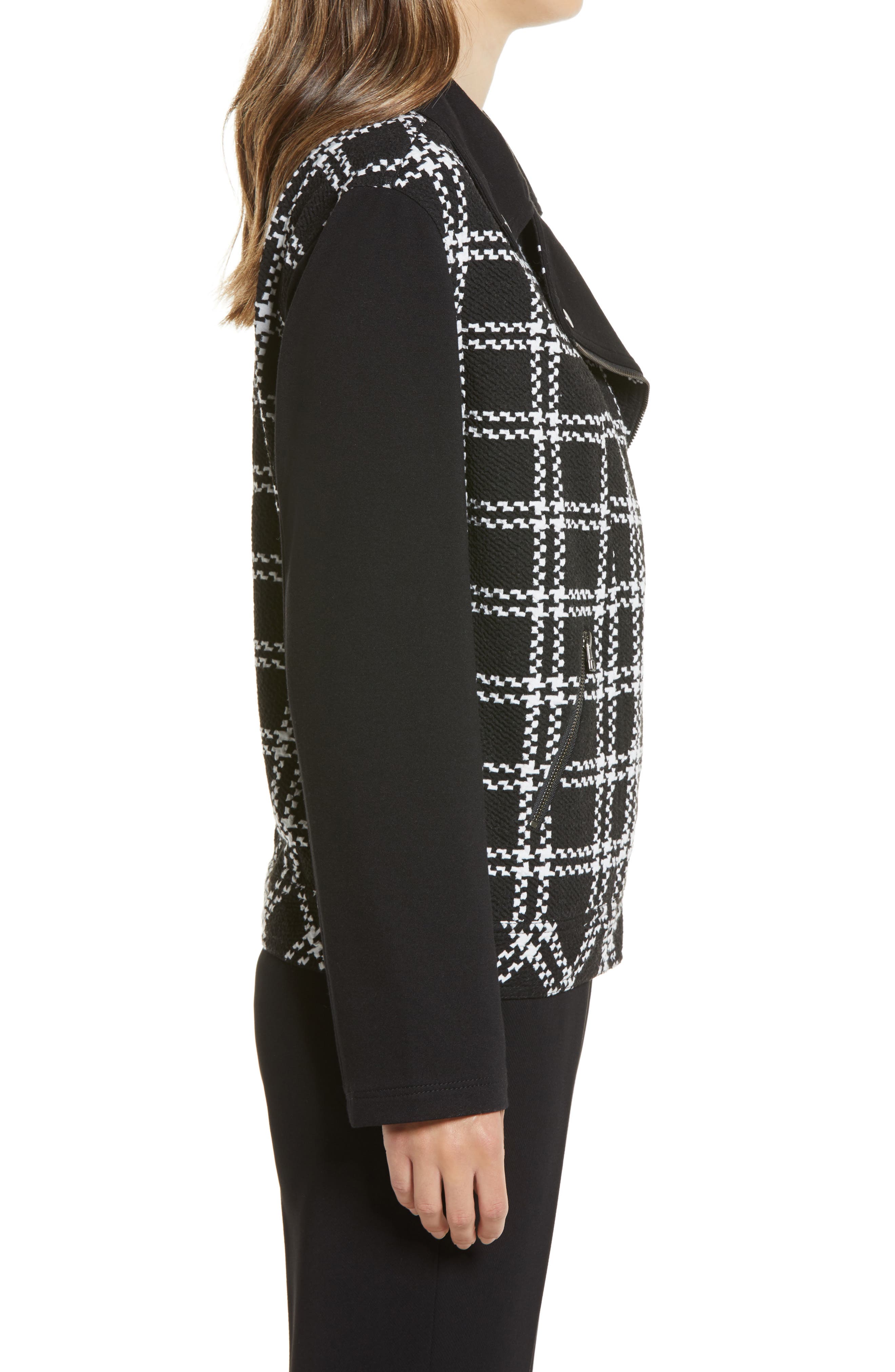 halogen knit moto jacket