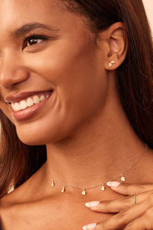 Oradina 14k Yellow Gold New Beginnings Station Choker In Yellow Gold