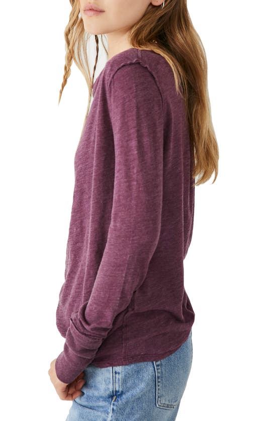 Free People Kimmi Cotton Blend Top In Fig Jam