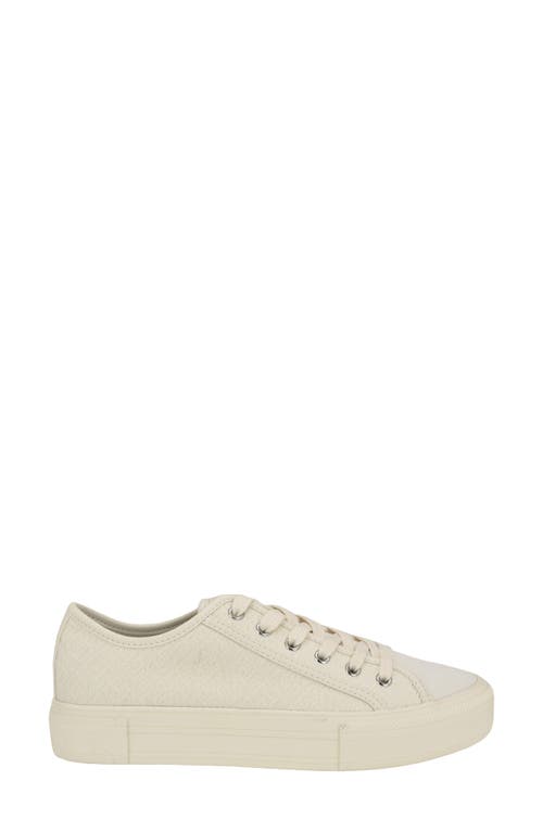 Shop Tommy Hilfiger Logo Jacquard Sneaker In Ivory