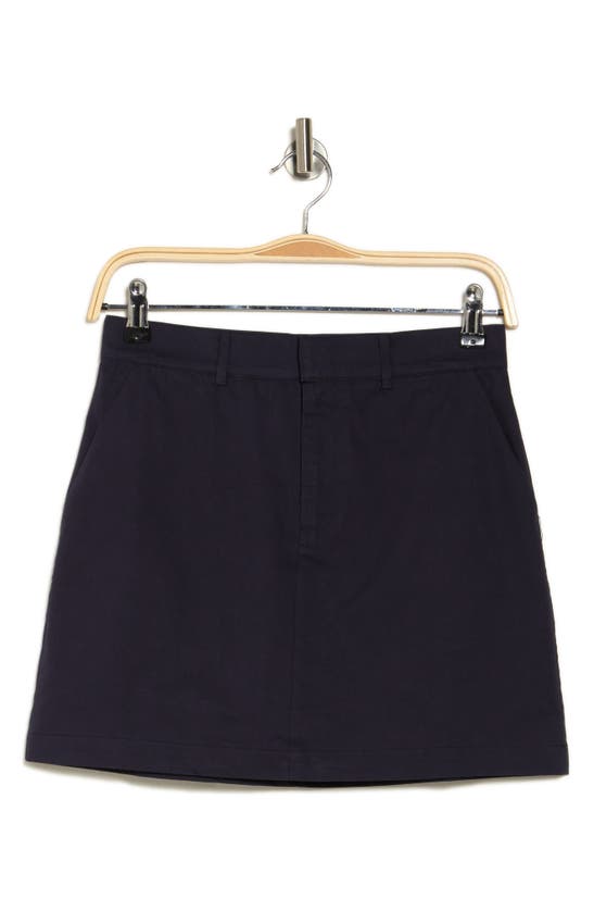Elodie Basic Cotton Miniskirt In Navy