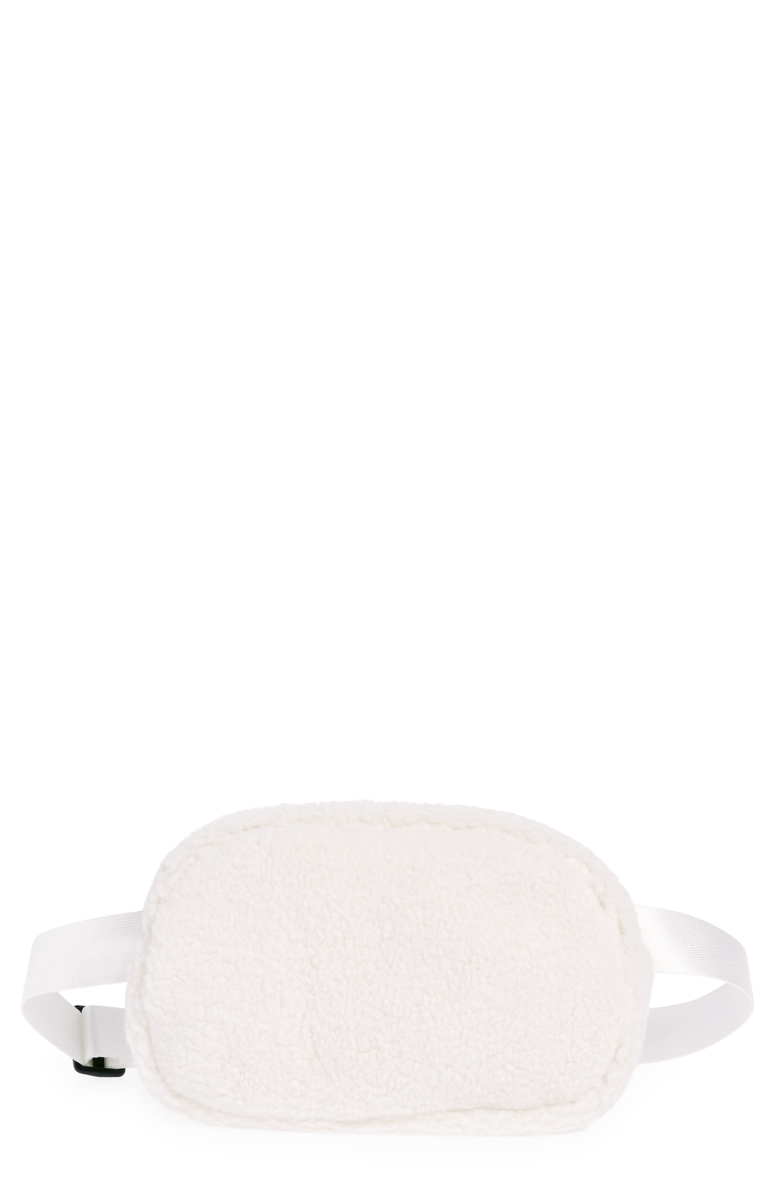 Ruby & Ry Faux Fur Belt Bag in Ivory 