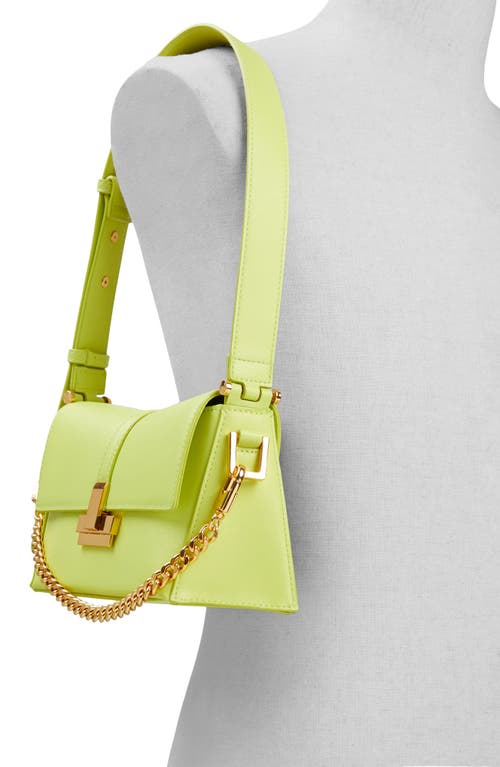 Shop Aldo Averil Faux Leather Shoulder Bag In Lime Green